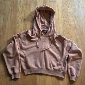 Abercrombie brown hoodie crop